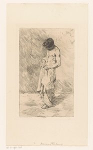 Stehendes männliches Modell von Mariano José María Bernardo Fortuny y Carbó