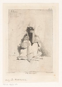 Sitzender Bettler mit Stock von Mariano José María Bernardo Fortuny y Carbó