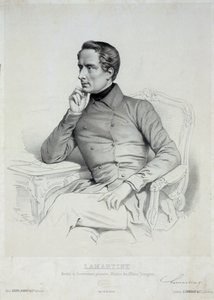 Porträt von Alphonse de Lamartine 1790-1869 von Marie Alexandre Menut Alophe