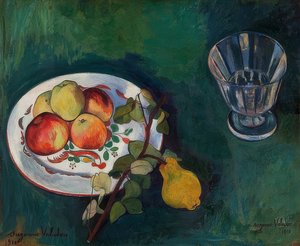 Stillleben mit Obst und Glas von Marie Clementine (Suzanne) Valadon