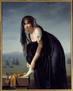 Studie einer Frau nach der Natur, auch bekannt als Porträt von Madame Subtra von Marie Denise Villers