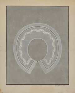 Bestickter Leinenkragen, ca. 1936 von Marie Famularo
