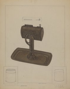 Lampe und Talgfilter, ca. 1936 von Marie Famularo