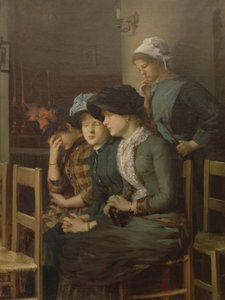 Junges Mädchen mit Gänsen von Marie Mrs Dujardin Beaumetz Petiet