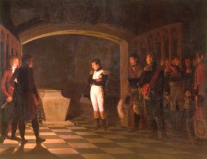 Napoleon meditiert vor dem Grab Friedrichs II. von Preußen, Potsdam, 25. Oktober 1806