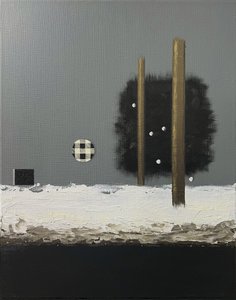 Abstrakte verschneite Säulen von Marina Kozyr