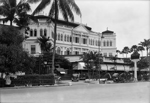 Ein Blick auf das Raffles Hotel, Singapur
