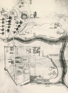Karte von Jerusalem, aus dem Buch der Geheimnisse der Gläubigen des Kreuzes (Liber Secretorum Fidelium Crucis) von Marino the Elder (after) Sanuto