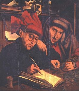 Die Steuereintreiber, nach dem Gemälde von Quentin Massys von Marinus van Reymerswaele