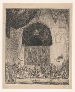 Essende, orientalische Männer von Marius Bauer (signed by artist)
