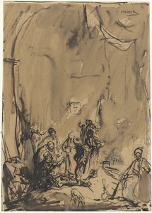 Gruppe von Orientalen in angeregtem Gespräch