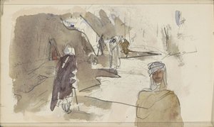 Straße mit Figuren in Biskra von Marius Bauer