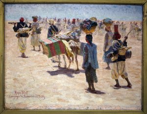 Senegalesische Nachhut-Schützen, Fouta-Kampagne (Guinea; Fouta-Djalon), Dodds-Kolonne, Skizze von Marius Perret