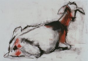 Sitzende Ziege, 1998 von Mark Adlington