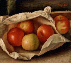 Äpfel in einer Tasche, 1925 von Mark Gertler