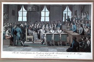 Papst Pius VII. besucht die Institution des Aveugles-nes (Institution für Blinde) in Paris, geleitet von Herrn Bertrand, Nachfolger von Valentin Hauy (1745-1822), 28. Februar 1805 von Marle Marle