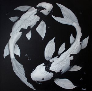 Yin Yang Koi Fische von Marloes Aerts