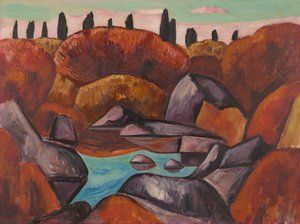 Flammender Teich - Dogtown von Marsden Hartley