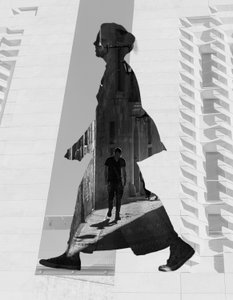 Silhouette eines gehenden Mannes von Martin Agius