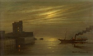 Broughty Castle - Mondscheinszene von Martin  Anderson