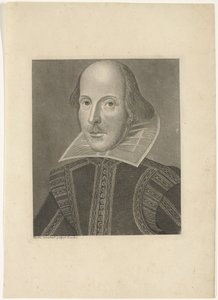 Porträt von William Shakespeare von Martin Droeshout (II)