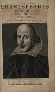 Titelseite des ersten Shakespeare-Folios von Martin Droeshout