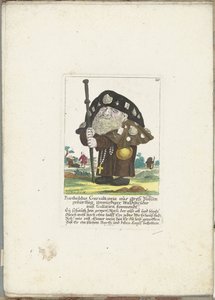 Der Zwerg Bartholdus Gursalkawiz als Pilger aus Compostella, ca. 1710 von Martin Engelbrecht (attributed to)
