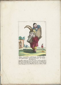 Der Zwerg Cornelius Guttman als Hörnerträger, ca. 1710