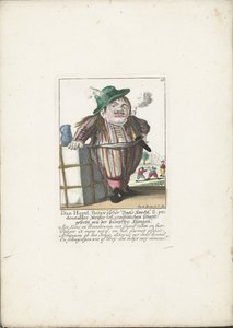 Der Zwerg Dan Hagel als holländischer Bootsmann, ca. 1710 von Martin Engelbrecht (attributed to)