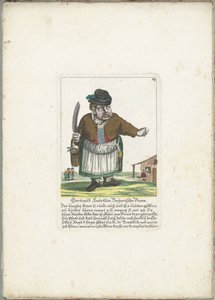 Die Zwergin Gertraud Knörtzlin, ca. 1710 von Martin Engelbrecht (attributed to)