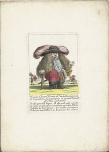 Der Zwerg Nicolas Charon als General der Kavallerie, ca. 1710 von Martin Engelbrecht (attributed to)