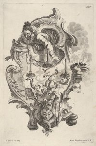 Wandleuchter, der den Winter darstellt (ca. 1730-56) von Martin Engelbrecht