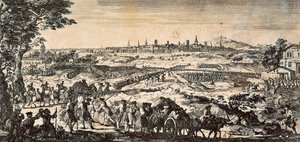 Spanischer Erbfolgekrieg (1701-1714) zwischen Frankreich und Spanien, die Belagerung von Barcelona von Martin Engelbrecht