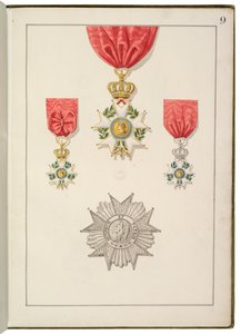 Seite aus Recueil des ordres français et étrangers von Martin Guillaume Biennais