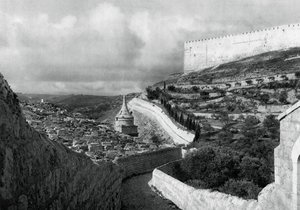Jüdische Begräbnisstätten nahe der Mauer von Jerusalem, 1937 von Martin Hurlimann