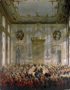 Hofbankett im großen Vorzimmer der Hofburg, Wien von Martin II Mytens or Meytens