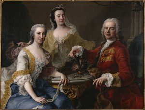 Joseph Angelo de France (1691-1761) mit Familie von Martin II Mytens or Meytens