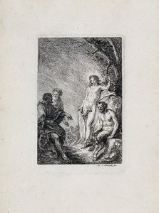 Der Schiedsspruch des Königs Midas zwischen Apoll und Marsyas von Martin Johann Schmidt