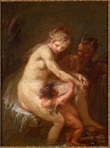 Nymphe und Faun mit Amor