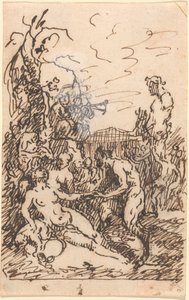 Satyrn und Nymphen von Martin Johann Schmidt