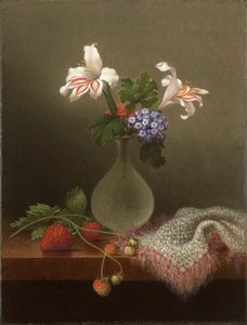 Eine Vase mit Kornlilien und Heliotrop