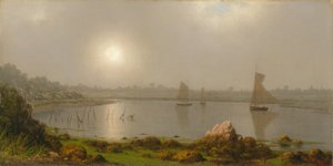 York Harbor, Küste von Maine von Martin Johnson Heade