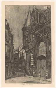 Straßenansicht mit dem Hôtel de Sens in Paris