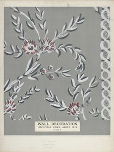 Dekorierte Wand, ca. 1938