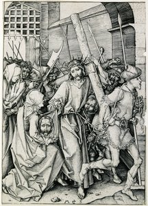 Christus trägt das Kreuz, spätes 15. Jahrhundert von Martin Schongauer
