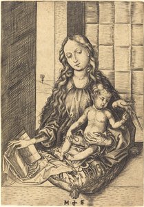 Madonna mit einem Papagei von Martin Schongauer