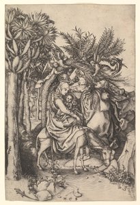 Ruhe auf der Flucht nach Ägypten von Martin Schongauer