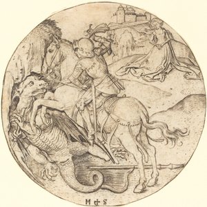 Heiliger Georg und der Drache von Martin Schongauer