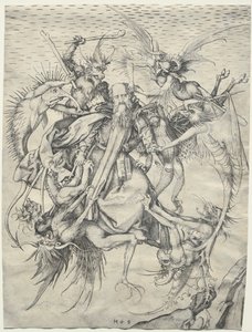 Der heilige Antonius von den Teufeln gequält, 1400er Jahre
