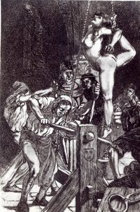 Bestrafung einer Hexe, 1911 (Lithografie)